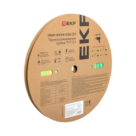 ТУТ нг 10/5 жел-зел рулон EKF (tut-10-yg)