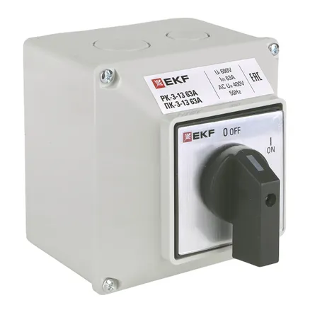 ПК-3-13 63А 3P "ВКЛ-ВЫКЛ" IP54 EKF (pk-3-13-63)