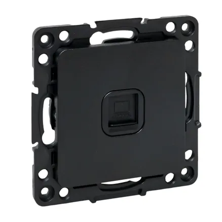 Стокгольм Механизм Розетки RJ-45 1-местной черный EKF (EZK01-035-10)