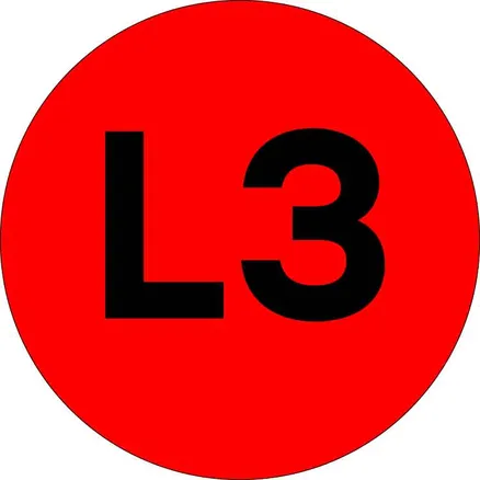 Наклейка "L3" (d20) EKF PROxima (an-2-15-2)