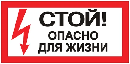 Наклейка "Стой! Опасно для жизни" (100x200) EKF PROxima (an-3-06)