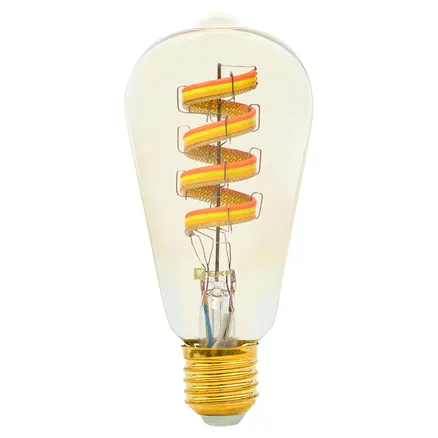 Умная филаментная лампа EKF Connect E27 ST64 RGB (slwf-e27-st64-fil-rgbw)
