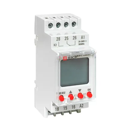 Таймер электронный двухканальный ТЭ-80 24-230В EKF (te-80-24-2)