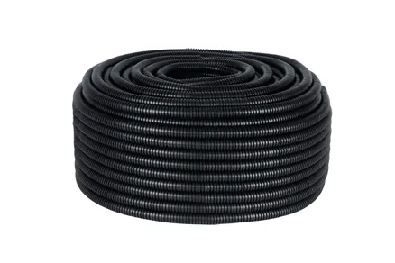 Труба гофр. ПВХ с протяжкой d25 мм (50 м) черная EKF-Plast (tg-z-25-50-black)