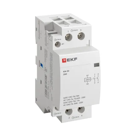 Контактор модульный КМ 50А 2NO 230В АС (2 мод.) PROXIMA EKF (km-2-50-20)