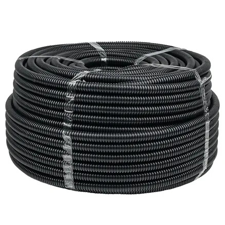Труба гофр. безгалог. FRHF с протяжкой d20 мм (100 м) черн. EKF-Plast (FRHF-20)