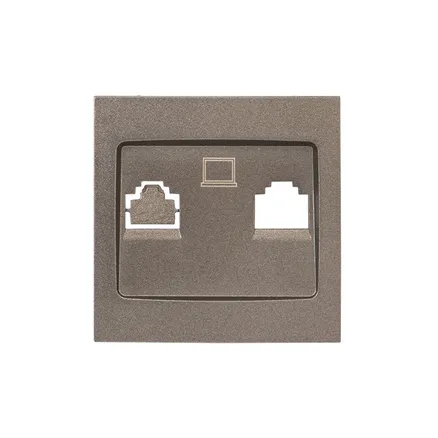 Валенсия лиц. панель розетки RJ-45 1-местная графит EKF (ESK01-L-035-60)