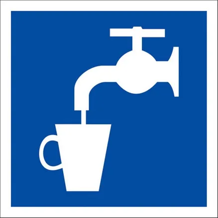 Знак наклейка D02 "Питьевая вода" (200x200) EKF (an-d-02)