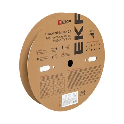 ТУТ нг 40/20 белая рулон EKF (tut-40-w)