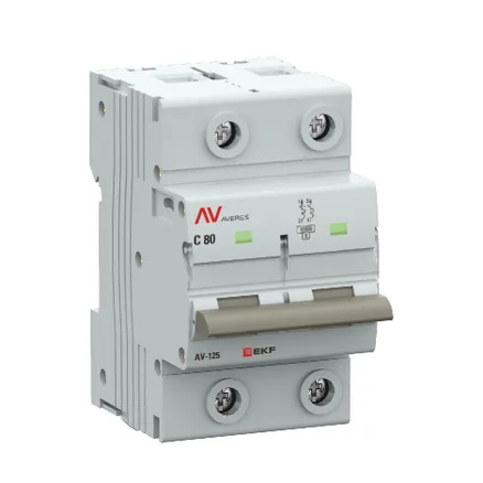 AV-125 2P 80A (C) 10kA EKF AVERES (mcb125-2-80C-av)