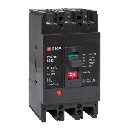 LS63 15кА 3P 40А ProPact EKF (mccb-63-15-3-40-ls)