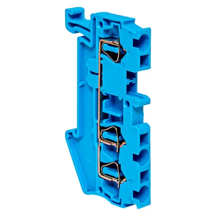 Клемма пружинная ST 2.5 мм2 3 вывода синяя EKF (plc-jxb-st-2.5-3-blue)