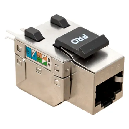 Модуль Keystone розеточный TERACOM PRO Cat.6 RJ-45 экран. FTP 110 IDC 90 град. (TRP-KSTN-SOCK-90D-6FTP)