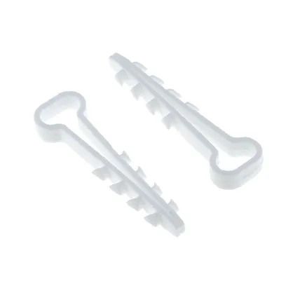 Дюбель-хомут для плоского кабеля (5-8мм) белый (100шт.) EKF (plc-nccf-5x8w)