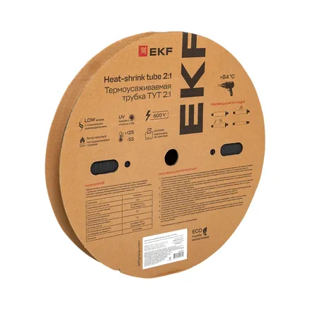 ТУТ нг 30/15 черная рулон EKF (tut-30-b)