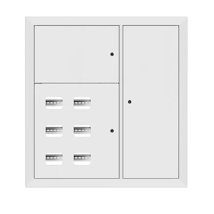 Щит этажный 6 кв. RAL9003 (1000x950x150) EKF Basic (mb28-v-6-r9003)