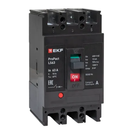 LS63 15кА 3P 63А ProPact EKF (mccb-63-15-3-63-ls)
