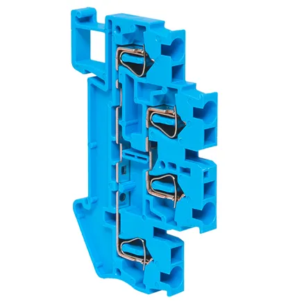 Клемма пружинная двухуровневая ST 2.5 мм2 4 вывода синяя EKF (plc-jxb-st-2.5-4-2-blue)