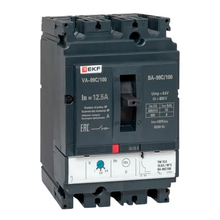 ВА-99C 100/12.5А 3P 35кА EKF (mccb99C-100-12.5)
