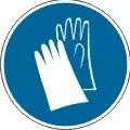 Знак наклейка M06 "Работать в защитных перчатках" (200x200) EKF (an-m-06)