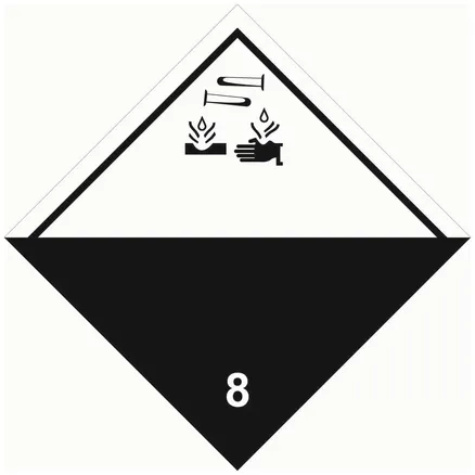 Знак наклейка "Кл.8" (250x250) EKF (an-7-08)