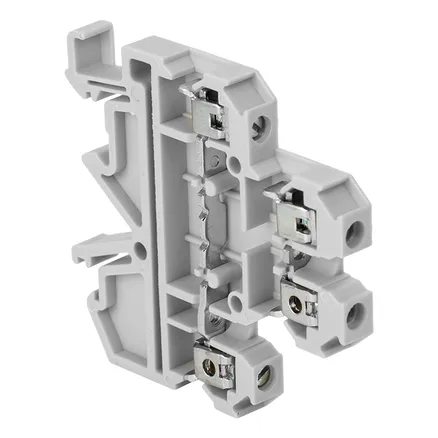 Клемма винтовая двухуровневая JXB 4 мм2 4 вывода серая EKF (plc-jxb-2-4/35gy)