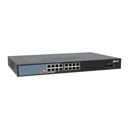 Промышленный неуправляемый коммутатор U-2GX/SFP-16GTR-R TSX EKF (TSX-U-2GX/SFP-16GTP-R)