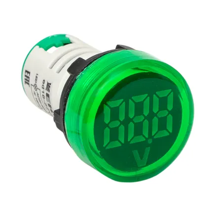Индикатор значения напряжения зеленый ED16-22VD EKF (ed16-22vd-g)