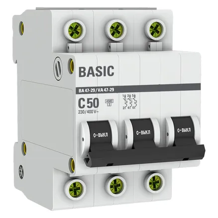 Авт. выкл. 3P 50А (C) 4,5кА ВА 47-29 (mcb4729-3-50C)