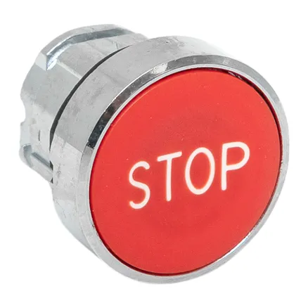 Исполнительный механизм кнопки "STOP" XB4 красный плоский возвратный без фиксации IP65 EKF (XB4BA-4158C-65)