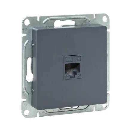 Механизм роз., RJ45 (cat5), графит., Эпика EKF (UP1-SOG-RJ45-5)