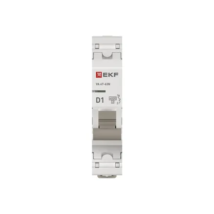 Автоматический выключатель ВА 47-63N 1P 1А (D) 6кА PROXIMA EKF