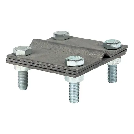 Зажим полоса 40 - прут 10 (3 пластины 70x70мм) Cu EKF (lp-g3101-cu)