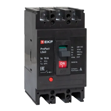 LS63 15кА 3P 10А ProPact EKF (mccb-63-15-3-10-ls)