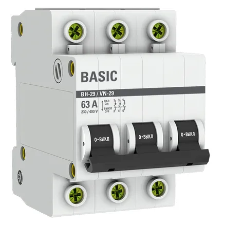 Выкл. нагрузки 3P 63А ВН-29 Basic (SL29-3-63-bas)