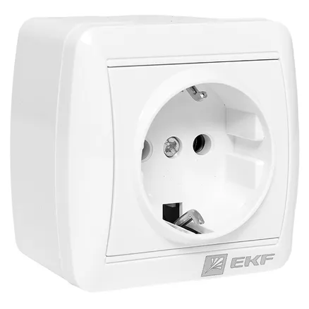 Владивосток Розетка 1-местная 16А с зазем. IP44 EKF (EQR16-029-30-54)