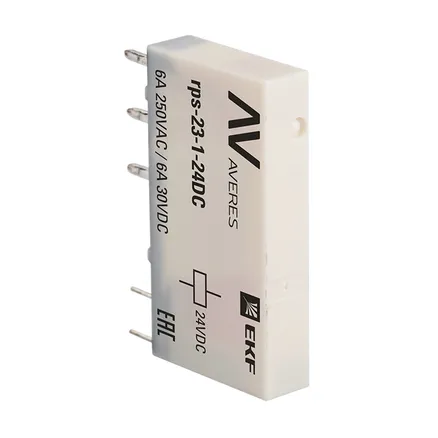 Реле промежуточное РП slim 23/1 6A 24В DC (rps-23-1-24DC)