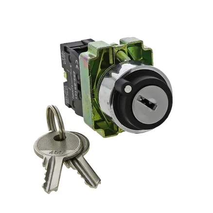 Переключатель BG73 3P с замком возвратный 2NO EKF (xb2-bg73)