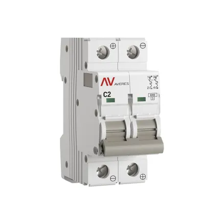 AV-6 DC 2P 2A (C) 6kA EKF AVERES (mcb6-DC-2-02C-av)