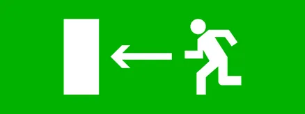 Пиктограмма "Направление налево" 320x120мм (для EXIT, SAFEWAY-40) EKF (pkal-01-03)