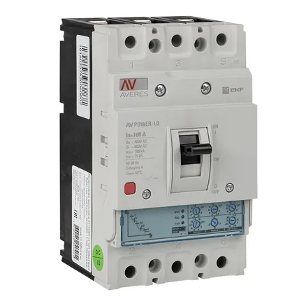 AV POWER-1/3 100А 100kA ETU2.0 (mccb-13-100H-2.0-av)