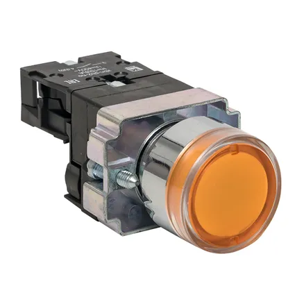 Кнопка BA51 с подсветкой 230В желтая NO EKF (xb2-bw51-230)