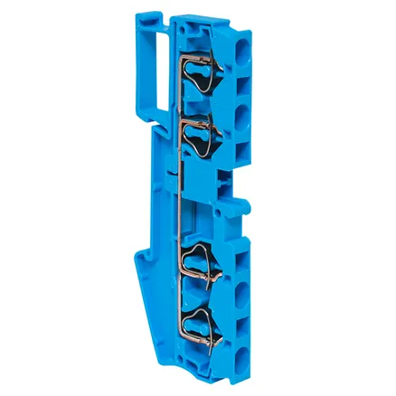 Клемма пружинная ST 4 мм2 4 вывода синяя EKF (plc-jxb-st-4-4-blue)