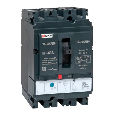 ВА-99C 160/63А 3P 35кА EKF (mccb99C-160-63)