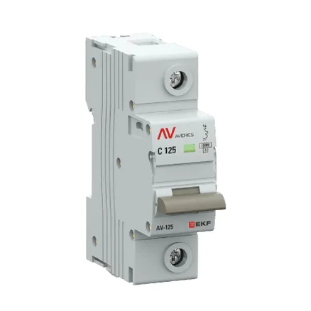 AV-125 1P 125A (C) 10kA EKF AVERES (mcb125-1-125C-av)