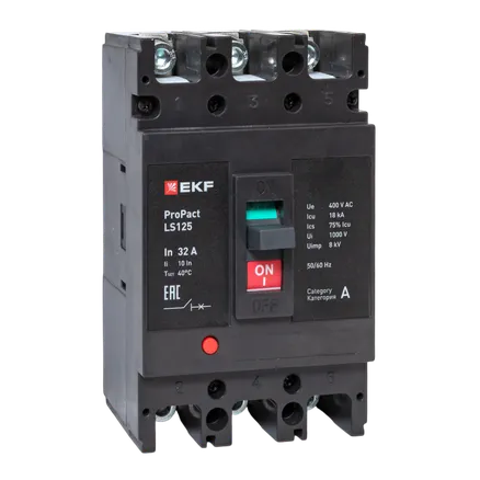 LS125 18кА 3P 32А ProPact EKF (mccb-125-18-3-32-ls)