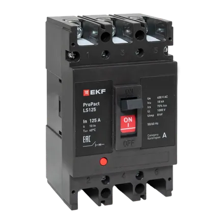 LS125 18кА 3P 160А ProPact EKF (mccb-125-18-3-160-ls)
