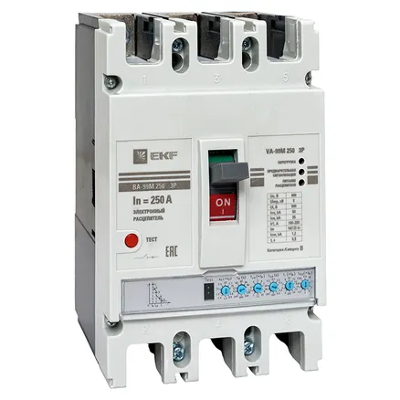 ВА-99М 250/250А 3P 50кА с электронным расцепителем EKF (mccb99-250-250me)