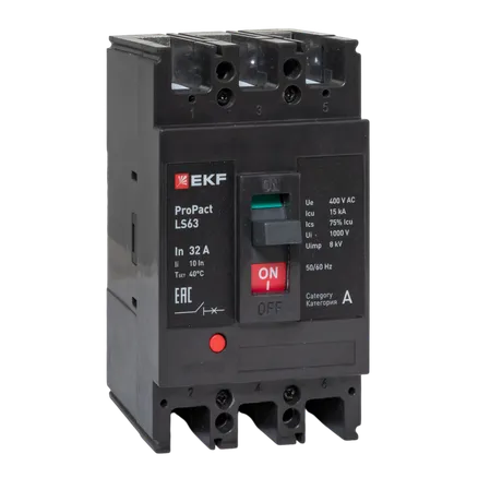 LS63 15кА 3P 32А ProPact EKF (mccb-63-15-3-32-ls)