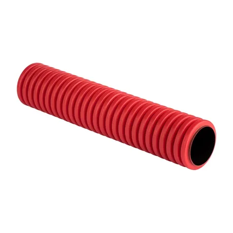 Труба гофр. двустенная ПНД/ПНД жесткая d63 мм (6 м) (36 м/уп) красная EKF-Plast